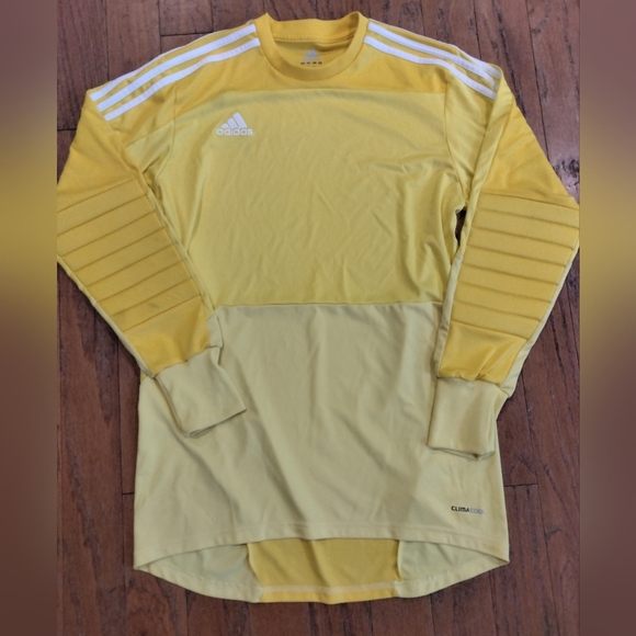 Adidas ClimaCool Yellow Goalkeeper Jersey-Padded Elbows - Picture 1 of 7